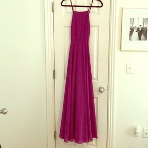 Long fuchsia maxi dress